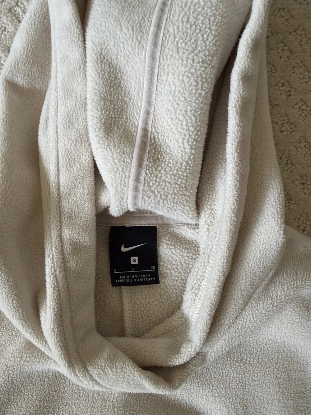 Nike Hooded Fleece Pullover Shirt - Cream- CLOSET CLEAR OUT
